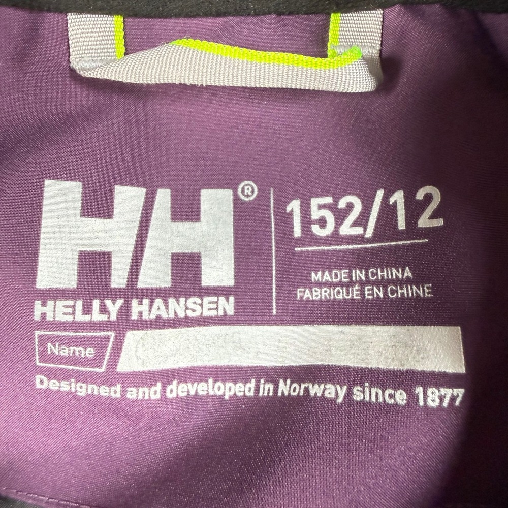 Helly Hansen Jacket Womens Youth 12 Purple RECCO Insulated Puffer Winter Coat - Picture 3 of 12